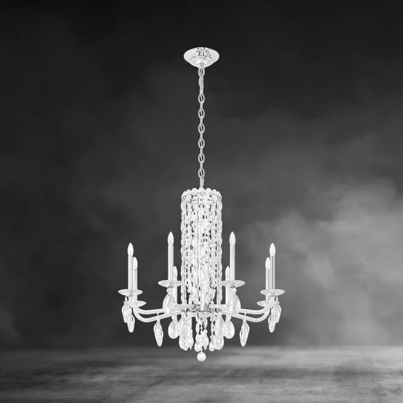 Siena 8-light crystal chandelier30"